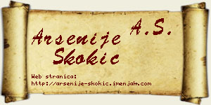 Arsenije Skokić vizit kartica